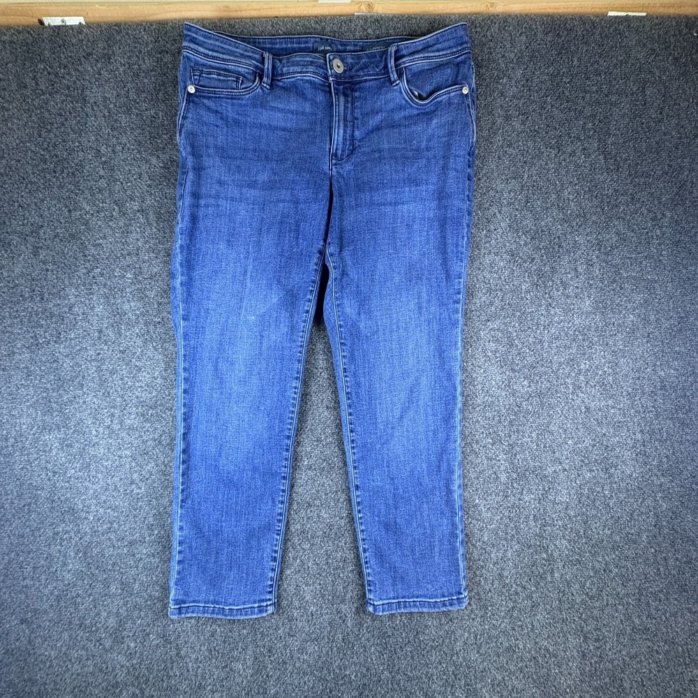 J. Jill Slim Ankle Jeans Womens 32x25 Blue Denim Cotton Low Rise Authentic Fit